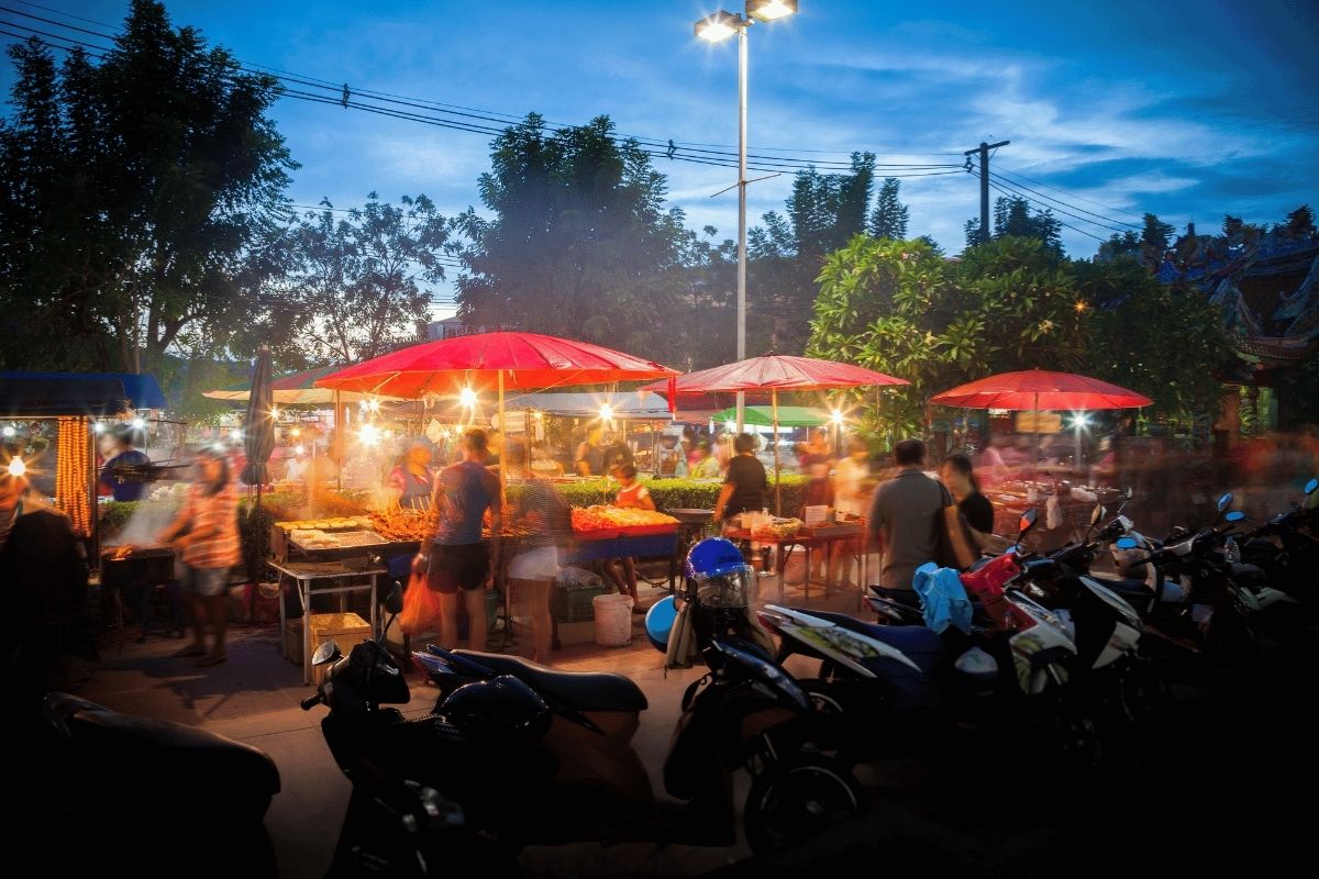 Food Stalls at An Thuong Night Market